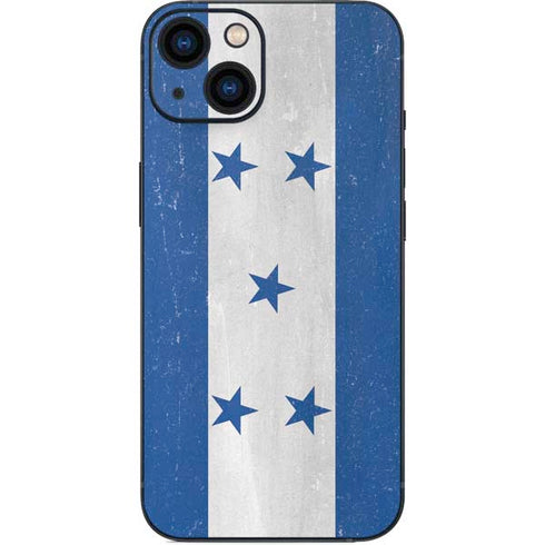 Honduras Flag Distressed iPhone 15 Plus Skin